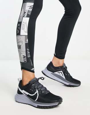 Nike React Pegasus Trail 4 Sneakers In Black In Black