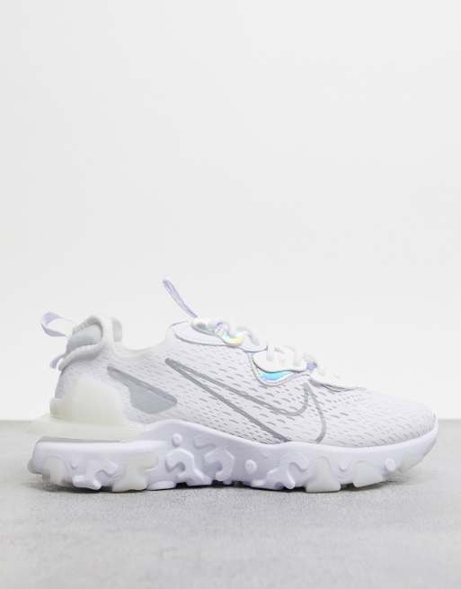 Nike React Vision Baskest Blanc et argent