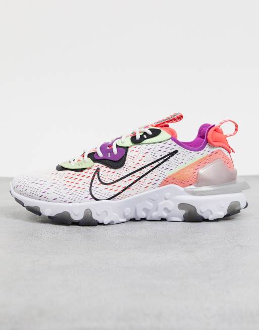 Nike React Vision Baskets Blanc cass rose