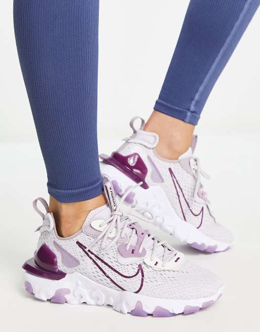 Nike React Vision Baskets Lilas et rouge fonc