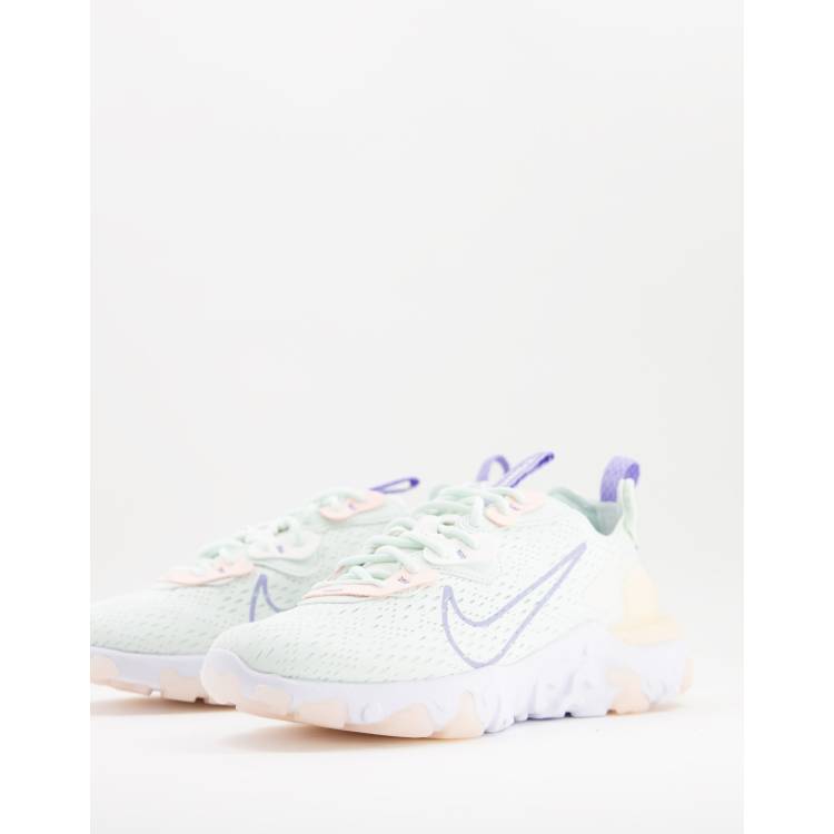 Nike react blanche et rose best sale