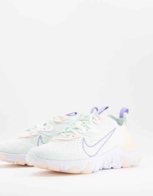 Nike – React Vision – Gröna och rosa sneakers