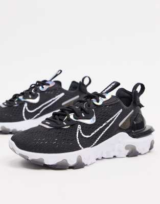 Nike React Vision in black and silver 