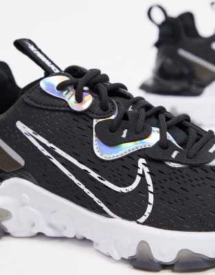 Nike React Vision in black and silver 