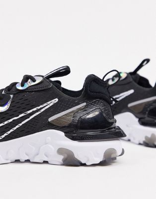 Nike React Vision in black and silver 