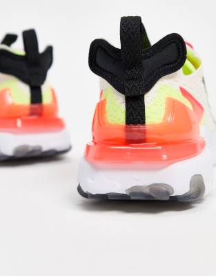 nike react pink and green