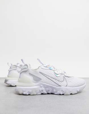 nike react vision white and silver