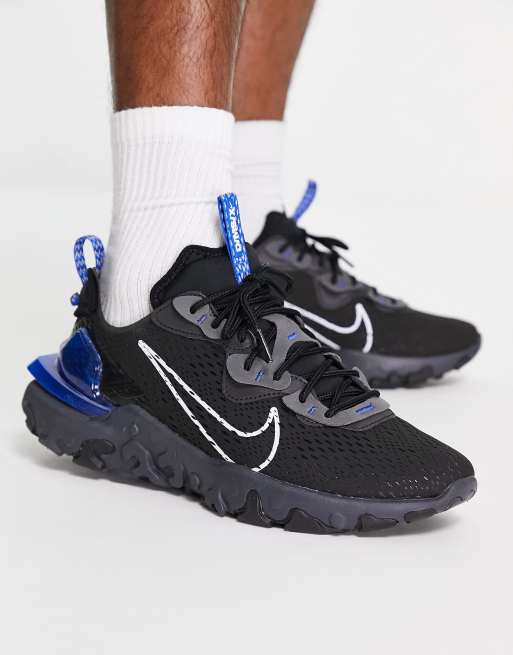 Nike - React Vision SC - Sorte og kongeblå sneakers