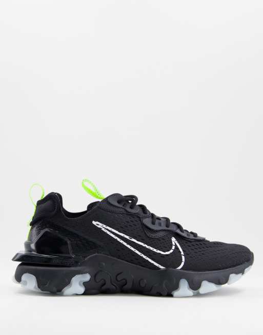 Nike React Vision SE trainers in black and white