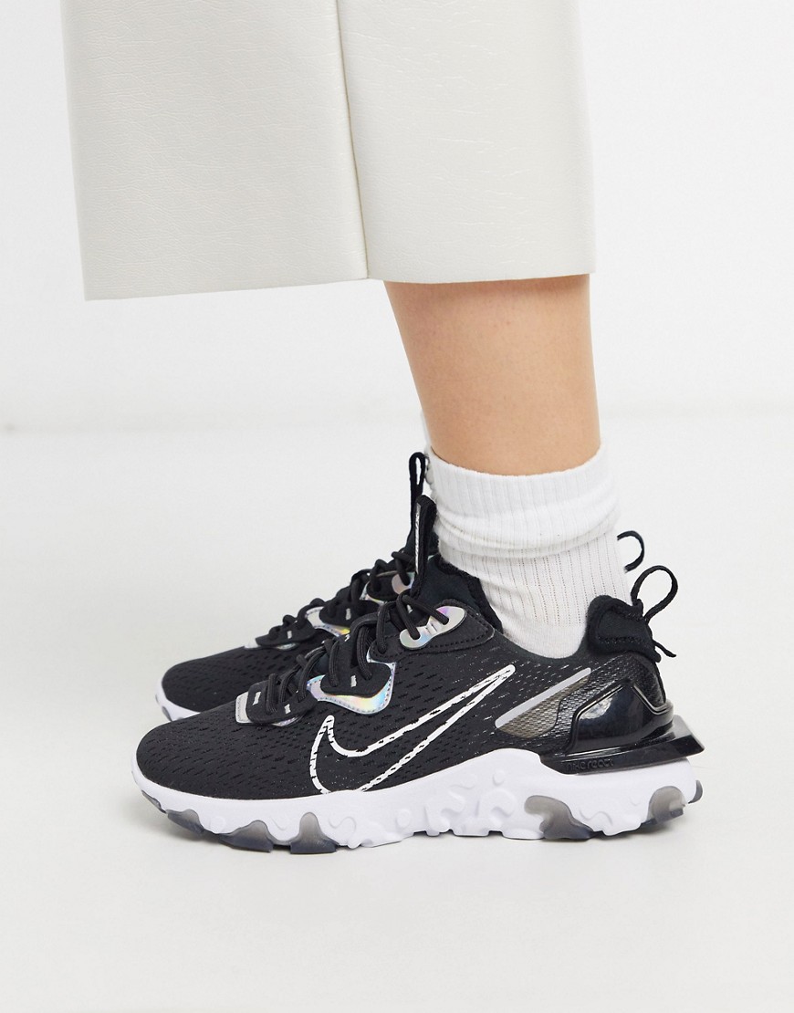 Nike - React Vision - Sneakers i sort og sølv