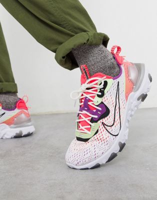 nike react vision white and pink