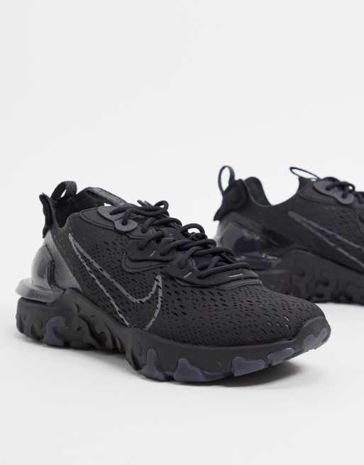 Nike React Vision sneakers in triple black