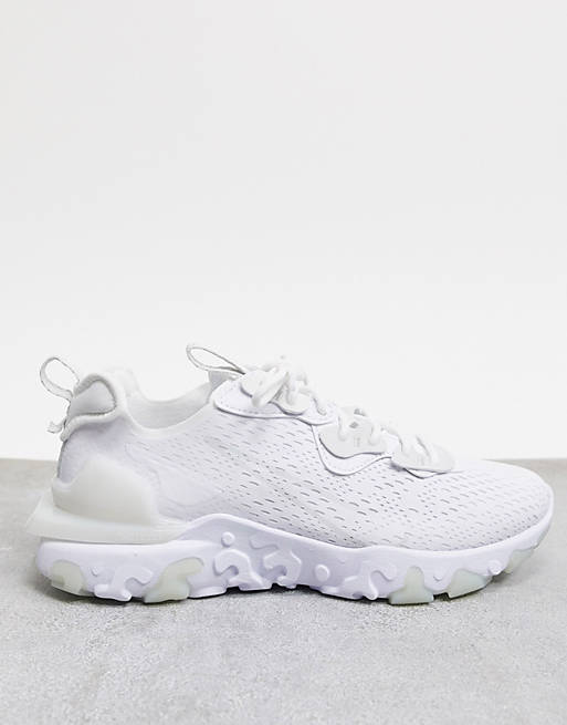 Nike React Vision sneakers in triple white