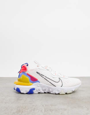 nike react white yellow