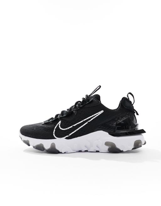 Nike React Vision trainers in black and white ASOS