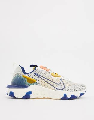 nike react vision trainers in light blue