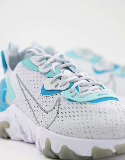 Nike React Vision trainers in pure platinum aqua