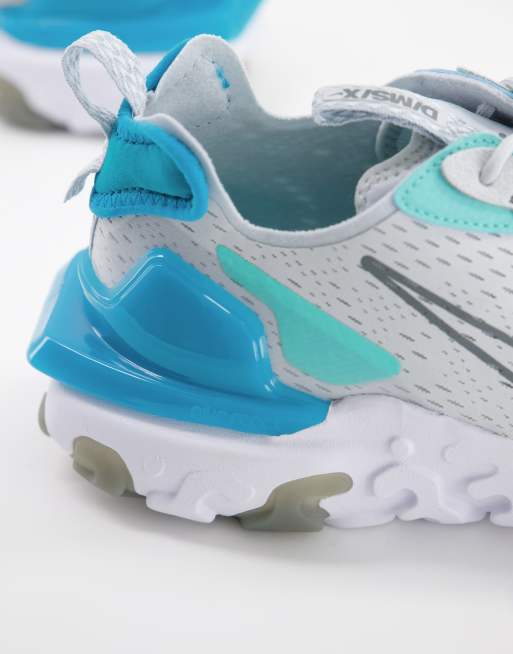 Nike React Vision trainers in pure platinum aqua