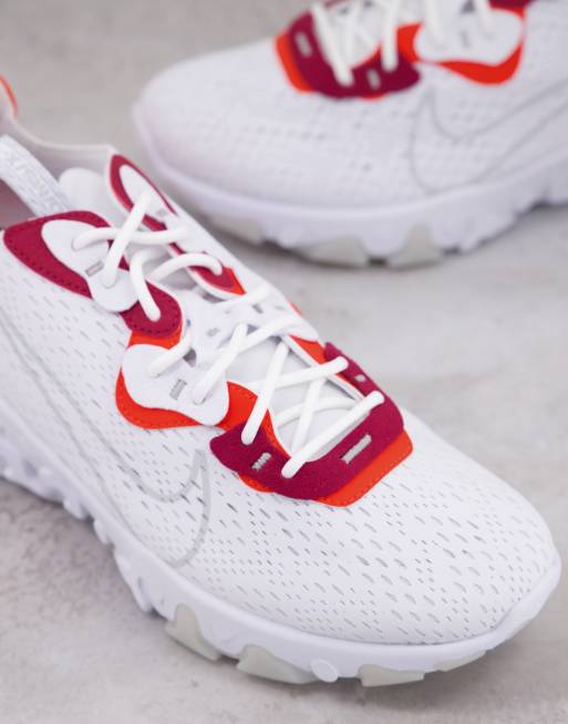 Nike react blanche et orange hot sale