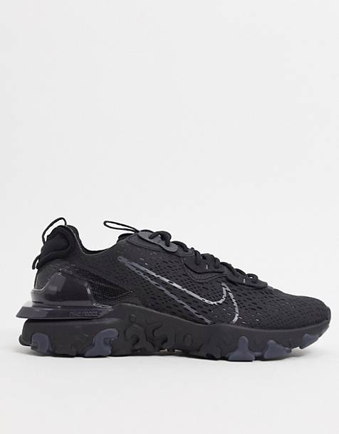 Nike React Vision trainers in triple black