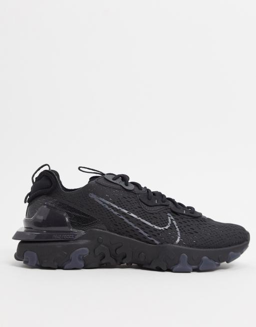  Nike React Vision trainers in triple black