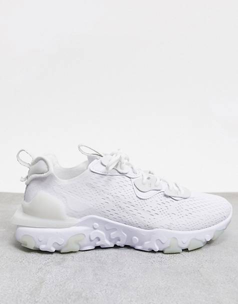 Nike React Vision trainers in triple white