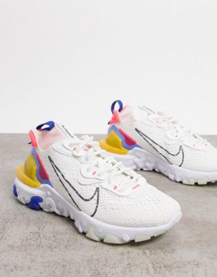 nike react vision white and pink