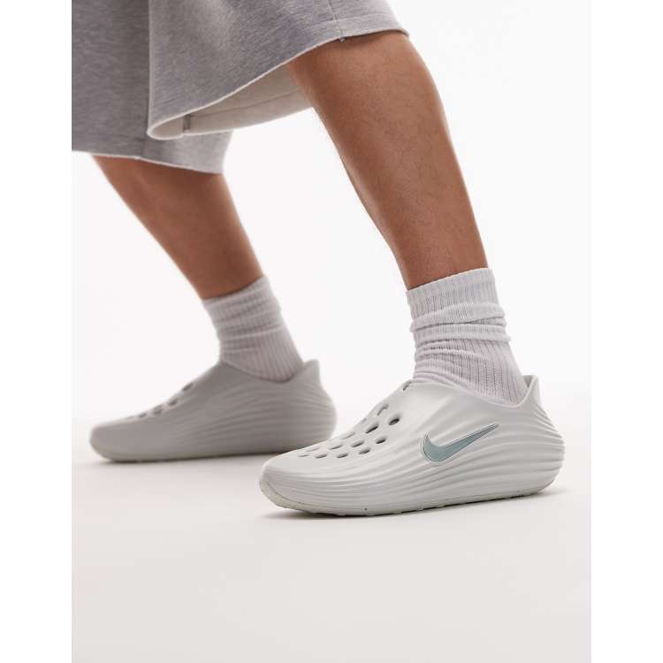 RS オフホワイトグレー　レザーシューズ 38 Nike ReactX Rejuven8 clogs in gray | ASOS