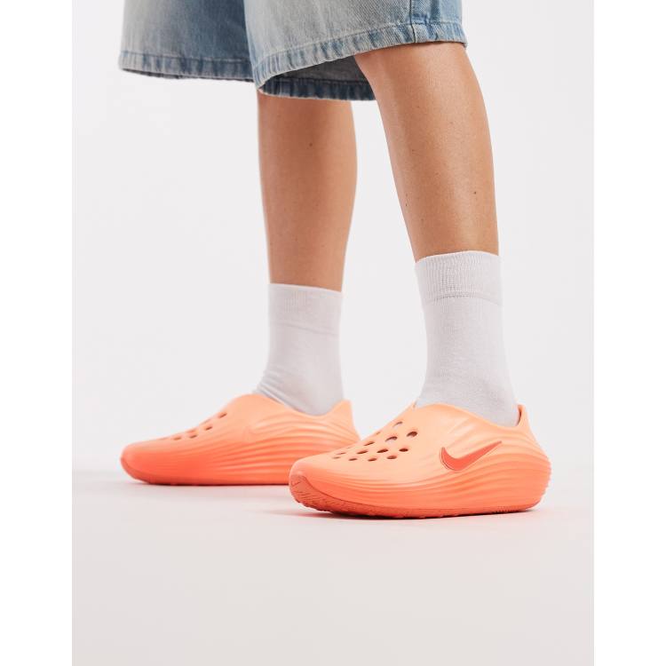 Nike ReactX Rejuven8 clogs in orange and pink | ASOS