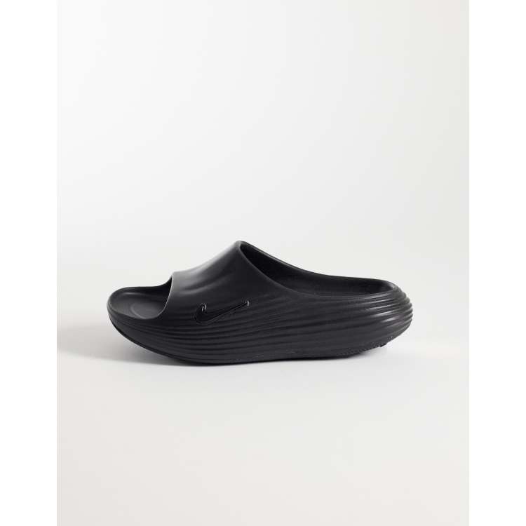 Nike ReactX Rejuven8 slides in black | ASOS