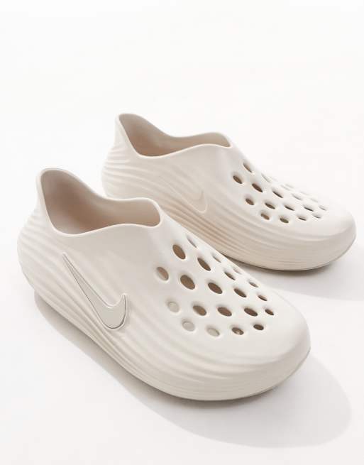 Nike Reactx sliders in off white | ASOS