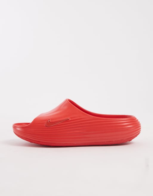 Nike ReactX sliders in red, 2 of 5