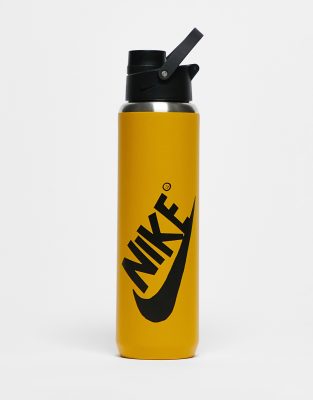 Nike Recharge 24oz Chug branded water bottle in yellow