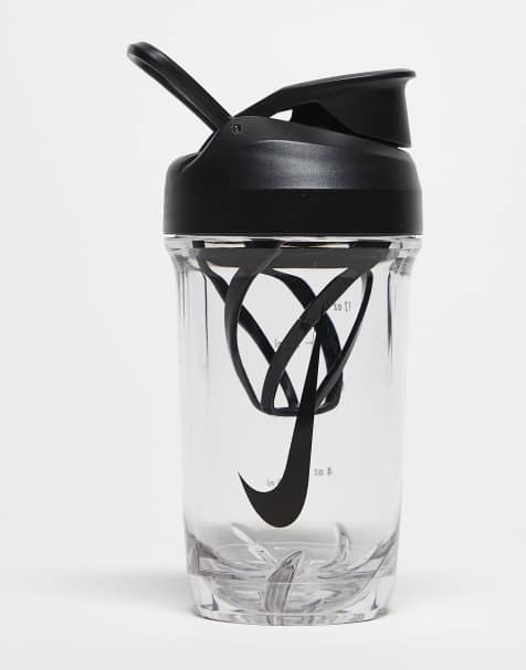 Nike – Recharge – Shaker-Flasche in Transparent und Schwarz, 16 oz - view 1
