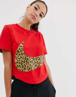 nike red leopard sweatshirt