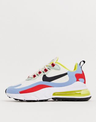 nike red blue and yellow shoes