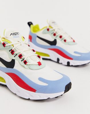 nike red white and blue air max 270 react sneakers
