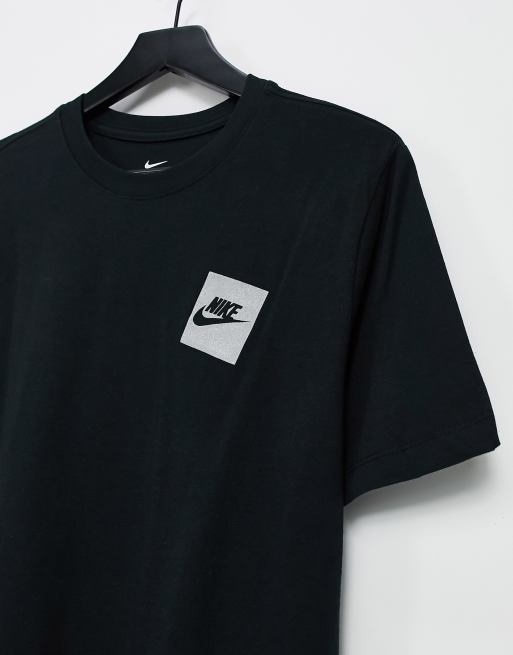 Vijfde zoon Wees Nike reflective box logo T-shirt in black | ASOS