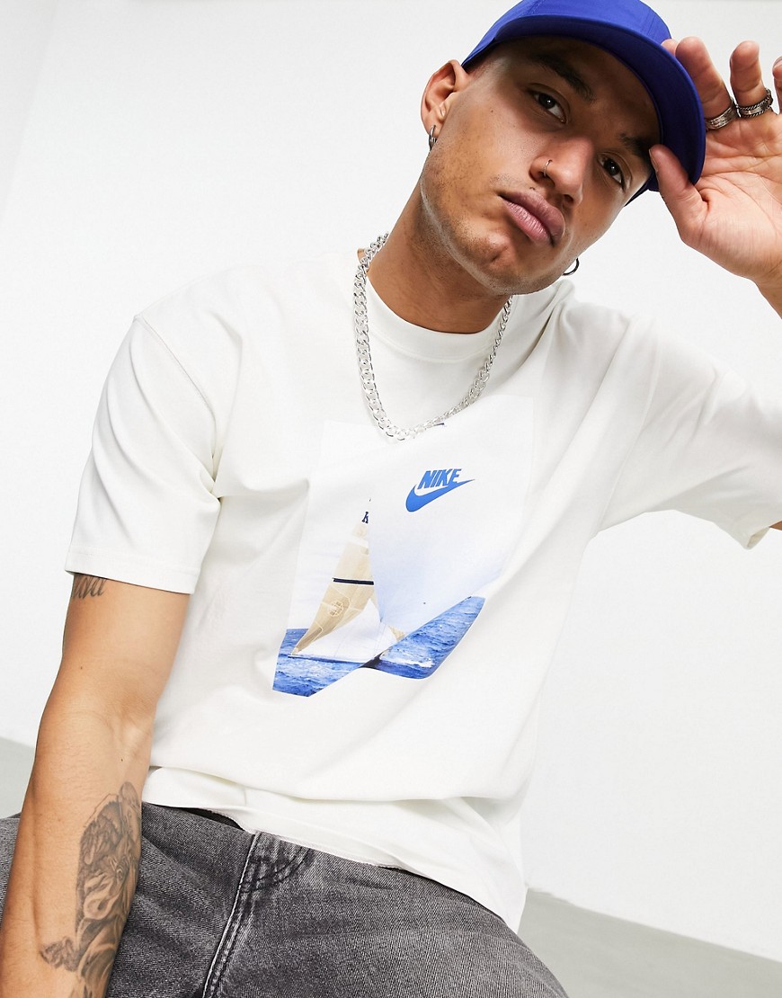Nike Reissue Pack photographic print t-shirt in off white