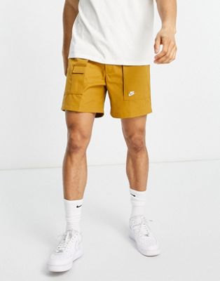 Nike Reissue Pack woven shorts in tan 