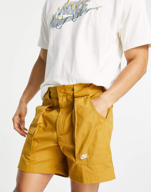 tan nike shorts