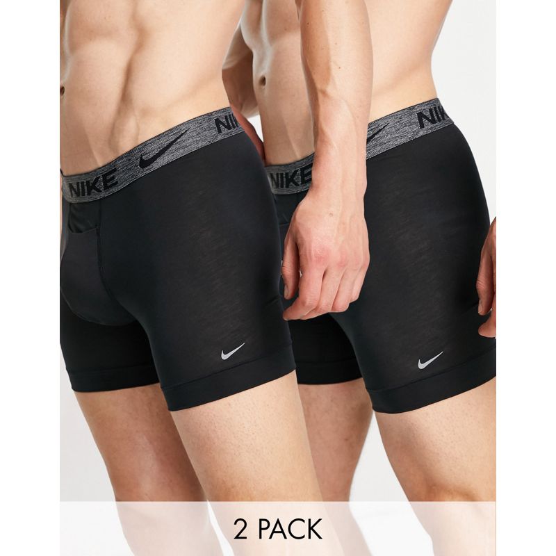 Uomo Confezioni multipack Nike - Reluxe - Confezione da 2 paia di boxer neri