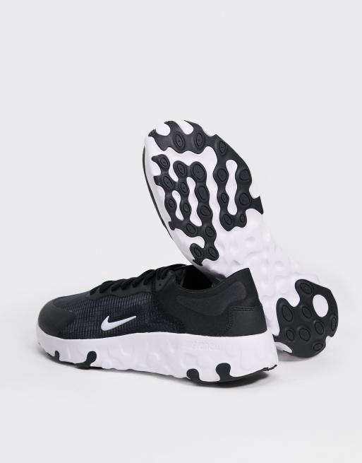 Nike black & white renew best sale lucent trainers