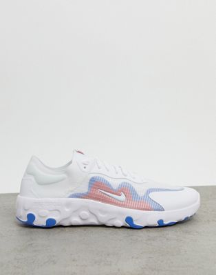 Nike Renew Lucent trainers in white university red &blue