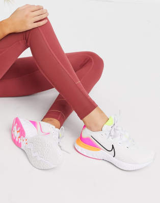 nike renew run white pink orange