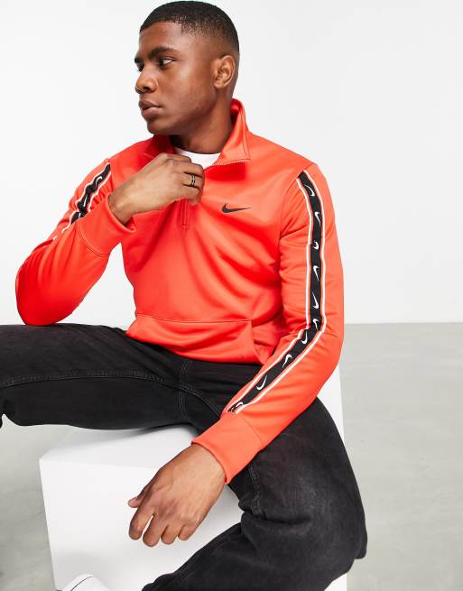 Nike Repeat – Czerwona bluza dresowa z suwakiem pod szyją