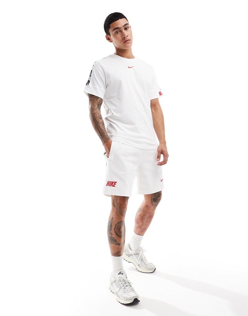 Nike Repeat jersey shorts in white