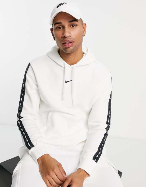 Nike Repeat logo taping hoodie in white | ASOS