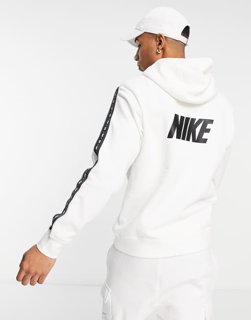 Nike Repeat logo taping hoodie in white | ASOS