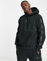 Nike zip-through hoodie woven tracksuit set in black | ASOS
